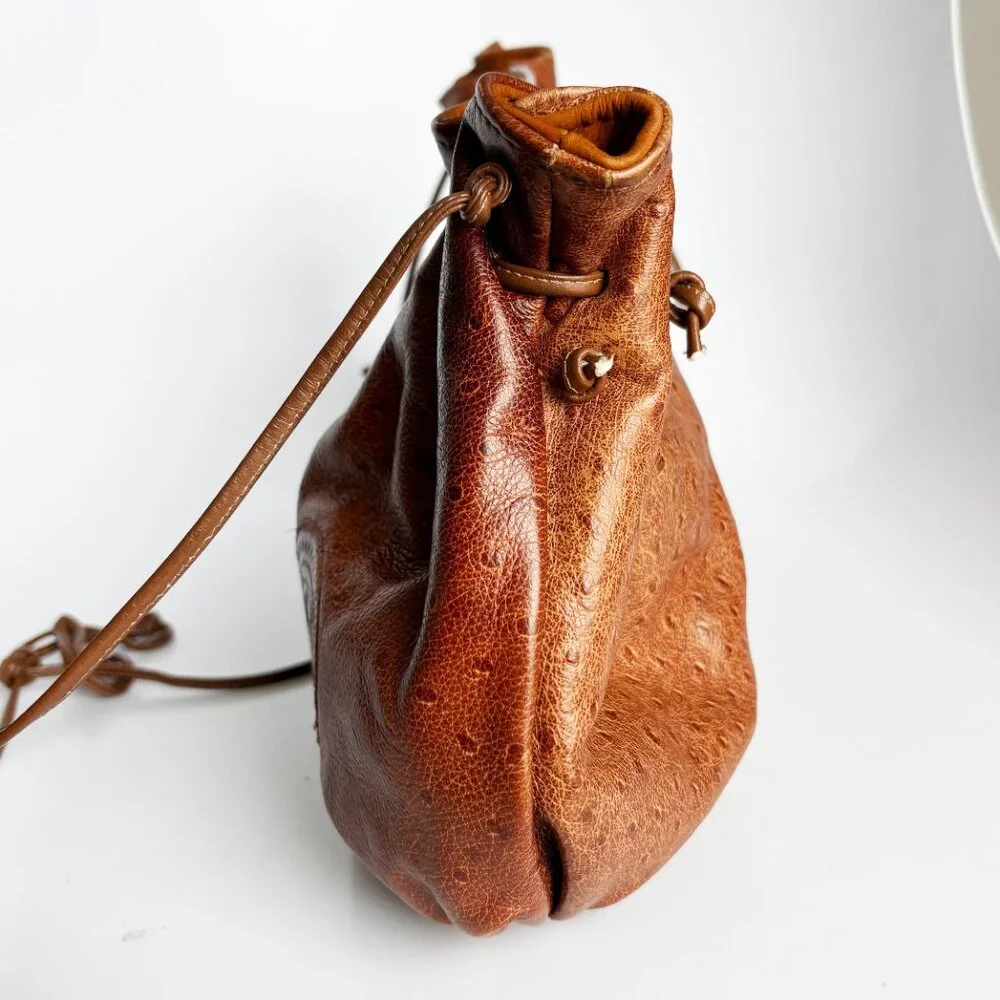 Carlos Falchi Bag Ostrich Leather Vintage Rare Exotic Skin